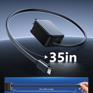 20w Fast <b>Charging</b> Travel Charger Adapter Foldable Us Plug Retractable Wall Charger with <b>Type</b>-<b>c</b> <b>Cable</b> for Mobile Phone - Product Image 3