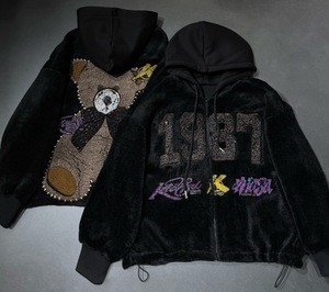 6901/Jaket Hoodie Wanita Bermotif Trendy, Bernapas, Fashion Jalanan, Gaya Stylish untuk Musim Gugur, Pengerjaan Berkualitas Tinggi, Motif Kartun - Product Image 1