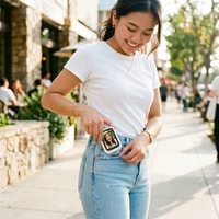 Layar Selfie Vlogging Magnetik untuk Ponsel, Koneksi Nirkabel Bluetooth, Layar Lipat Smartphone untuk Kamera Belakang