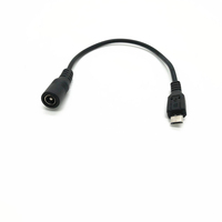 D1322 Kabel pengisi daya micro USB ke DC 5.5x2.1mm panjang 0.2m 20cm