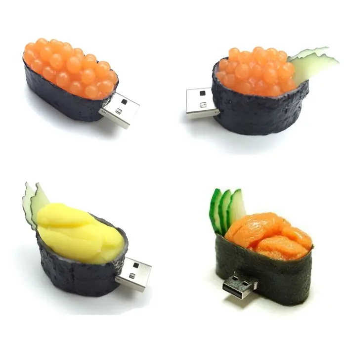 Flash Drive Usb Sushi PVC kreatif baru 8gb 16gb Stik USB personalisasi 32GB Logo kustom