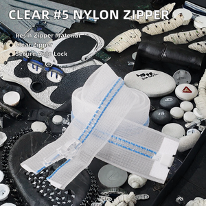 Transparente # 5 Cierres de resina de plástico con bloqueo automático para bolsos, prendas, zapatos y textiles del hogar, de uso cómodo - Product Image 3