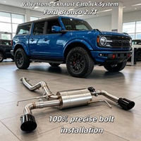Système d'échappement Valvetronic Catback en acier inoxydable 304 pour Ford Bronco 2.7T – Amélioration du son du silencieux avec installation par boulons de précision à 100 %