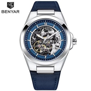 Montre BENYAR 5207 Automatic Movement <b>Mechanical</b> <b>Watches</b> Men New 42mm Skeleton Automatic Relojes Benyar Para Hombre - Product Image 1