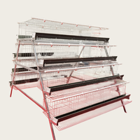 Cage à poulets portable de type A, cage à étages en métal durable, anti-rouille, pour petites et grandes exploitations agricoles