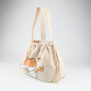 กระเป๋าผ้าใบกันน้ำเป็นมิตรกับสิ่งแวดล้อมสำหรับผู้หญิงพิมพ์โลโก้ที่กำหนดเองถุงผ้าฝ้ายช้อปปิ้งรูปแบบการพิมพ์หน้าจอสำหรับของขวัญ - Product Image 3