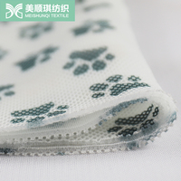 Imprimé patte de chat mignon approvisionnement d'usine 100% polyester matériau sandwich air mesh tissu et tissu tricoté