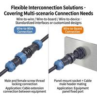 Conector Impermeable SP1710 SP1711 SP1712 Macho Hembra con Tuerca Trasera para Montaje en Panel, 2/3/4/5/7/9 Pines, 5A/10A para Sensor LED