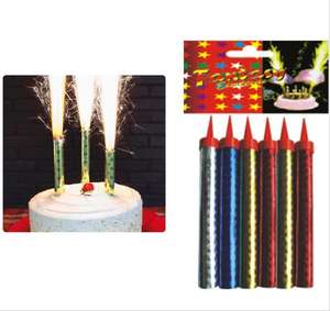 Night Club Vela <span class=keywords><strong>Volcanica</strong></span> Party Temps de combustion longue durée 15cm Couleur or Bougies d'anniversaire Sparkler - Product Image 3