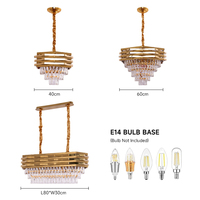 Lustre suspendu LED de luxe postmoderne en acier inoxydable pour hôtel, salle de banquet, club, escalier, avec cristaux