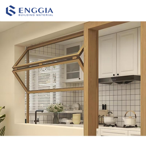 Nhà Thanh gấp cửa sổ đôi kính cường lực hợp kim nhôm dọc cửa sổ gấp nhà bếp - Product Image 2