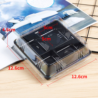 Kotak Sandwich Mini PET Transparan, Kotak Penyimpanan Makanan Plastik, Buatan Guangdong, Kotak Takoyaki