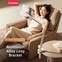 Support de téléphone et tablette FEIXIANG réglable à bras flexible en alliage d'aluminium, sans perçage, pour lit, dortoir ou bureau