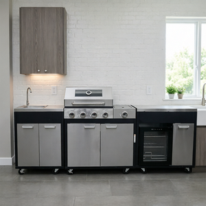 2026 New Customized Modern Style Outdoor Commercial Kitchen Cabinet Freestanding Gas <strong>BBQ</strong> Grill Cabinet - Product Image 6