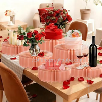 6 supports pliables pour gâteaux, présentoirs hauts en carton pour cupcakes, pour la présentation de desserts, la restauration, les mariages, les anniversaires et la décoration de fêtes