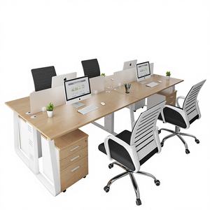 Escritorio de Oficina Moderno Blanco XT con Estación de Trabajo Simple con Pantalla para Empleados, Fabricante de Tarjetas Financieras, Embalaje de Correo Incluido - Product Image 5