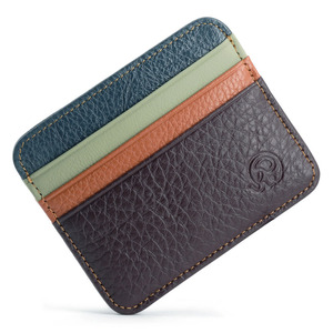 Porte-cartes multifonction en cuir véritable minimaliste, étui pour carte de <span class=keywords><strong>bus</strong></span>, permis de conduire, badge d'identité, porte-cartes de crédit - Product Image 3