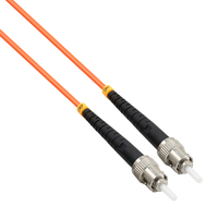 Kabel Jaringan Serat Optik ST ke ST Indoor Armored Simplex Multimode OM2 Optical Patch Cord 3 Meter