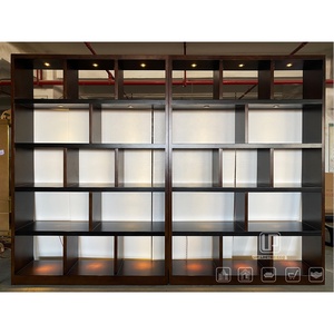Bibliothèque en bois noir personnalisable pour bureau à domicile, étagère à livres de luxe moderne, bibliothèques simples pour bureau - Product Image 1