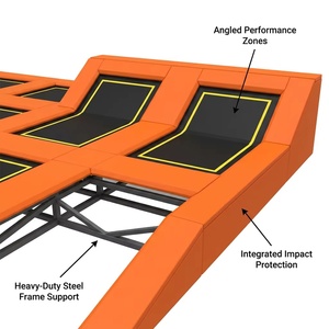 Parque de Trampolines Comercial Grande con Temática Naranja, Equipo de Juegos Interior con Colchonetas de Salto Profesionales y Acolchado de Seguridad - Product Image 3