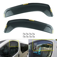 Lot de 2 déflecteurs de vent et de pluie intégrés, installation facile, style court teinté, pour Renault Trafic MK2 2001-2014