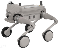 CK GB Roboterhund mit Rädern, Vierbeiniger KI-Bildungs- und Forschungsroboter, Metallgehäuse, App-Fernsteuerung