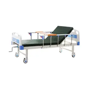 Tıbbi ekipman mobilya fabrikasından doğrudan satış 2 fonksiyon manuel hastane hasta yatağı