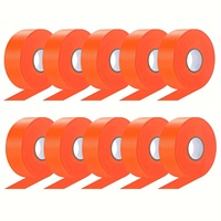 10 rouleaux de ruban de marquage orange, 2 cm x 60 m, ruban de marquage non adhésif pour les délimitations, les arbres, la chasse et le marquage des sentiers