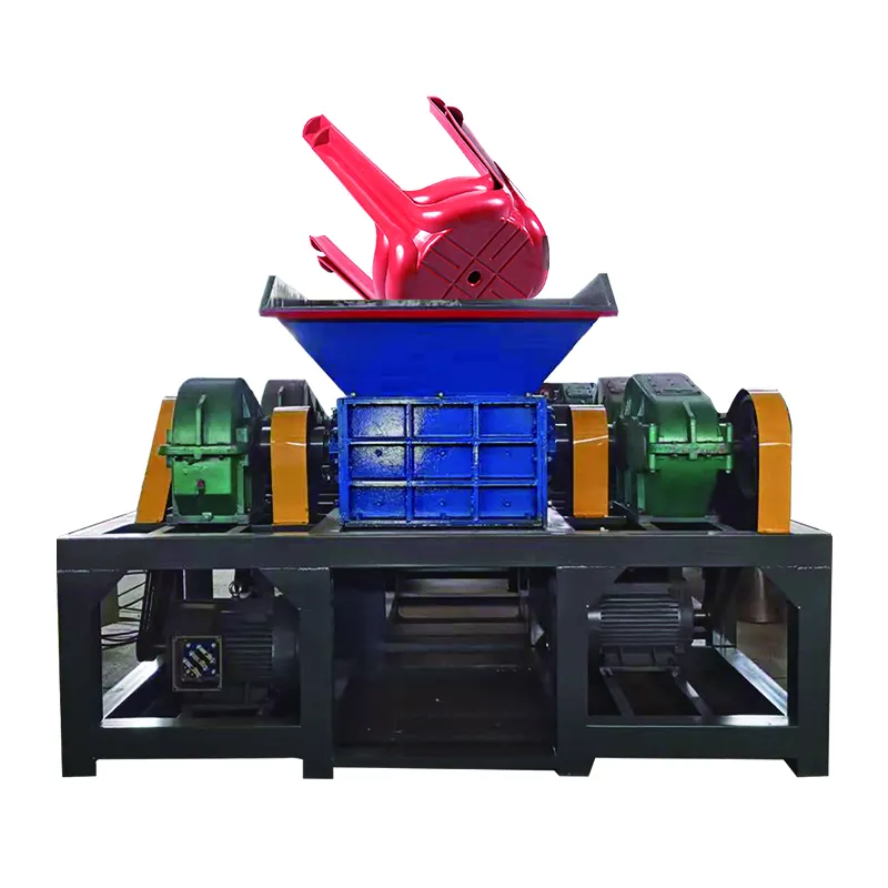 Máquina trituradora milagrosa superventas, piezas de desmontaje automático, trituradora de doble eje, trituradora, bandeja de cubo azul, trituradora de plástico