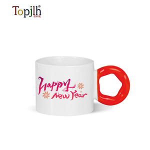 Taza de cerámica en blanco de sublimación Topjlh de 240ml con mango colorido vibrante taza de té de café navideño festivo para <span class=keywords><strong>regalos</strong></span> <span class=keywords><strong>personalizados</strong></span> - Product Image 4