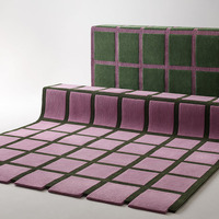 Tapis personnalisé écologique antibactérien, rencontre irrégulière, simple, polyvalent, design artisanal, salon, chambre à coucher