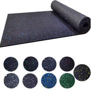 Rollo de goma para suelo de gimnasio de alta calidad, rollo de goma para suelo antideslizante negro EPDM para interiores