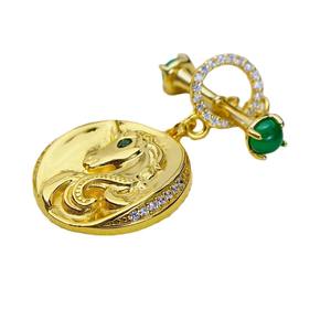 Pendentif en argent pur S925 avec boucle en perle, plaqué or 18 carats, accessoires de bijoux DIY, style tendance, avec artisanat plaqué - Product Image 5