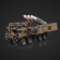Moule roi 20044 militaire 8x4 missile véhicule désert bloc de construction jouets technique APP télécommande bataille bloc de construction