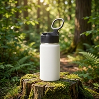 Bouteille d'eau isotherme en acier inoxydable à double paroi de 350 ml, très vendue, avec couvercle anti-fuite, personnalisable, thermos sous vide