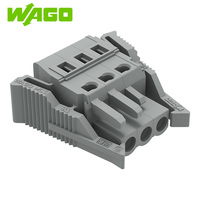 Conector hembra de 1 conductor WAGO 231-103/037-000, abrazaderas CAGEs, espaciado de pines de 2.5 mm, 5 mm, 3 polos, palancas de bloqueo lateral, 320V 16A