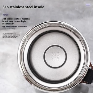 1000ml Grande Capacité Design Classique Portable Vide Thermos Tasse 316 En Acier Inoxydable Cadeaux D'affaires Thé Séparation <span class=keywords><strong>Ventre</strong></span> Motif - Product Image 4