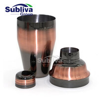 Shaker à Cocktail de luxe, plaqué deux tons, 550ml