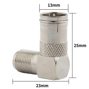 Fiches mâles F vers F <span class=keywords><strong>femelle</strong></span> angle droit coudé à 90 degrés adaptateur d'<span class=keywords><strong>antenne</strong></span> satellite connecteur <span class=keywords><strong>TV</strong></span> coaxial angle droit incurvé - Product Image 5