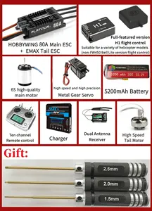 FLISHRC Roban AH-64 Apache 500 Helicóptero a escala de tamaño Cuatro Palas de rotor GPS con control de vuelo L7 RTF - Product Image 6