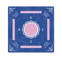 Tapis de Mahjong personnalisé imprimé, antidérapant, en caoutchouc naturel, silencieux, carré, pour Mahjong américain