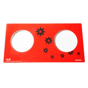 Silkscreen Big Red Factory Custom Glass Tempered Glass, Cooktop Glass Panel