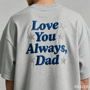 <span class=keywords><strong>T</strong></span>-<span class=keywords><strong>shirt</strong></span> Estiva Personalizzata per la Festa del Papà, da Donna, a Spalla Cadente, in Maglia Pesante, Traspirante, Stampata e Ricamata - Product Image 4
