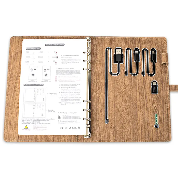 Notebook Power Bank 8000MAh, Set Hadiah Bisnis Drive Baru dengan Pen Drive 2022, Notebook Driver Usb