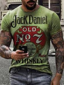 เสื้อยืดแขนสั้นทรงเข้ารูปสำหรับผู้ชาย พิมพ์ลายรูปจั๊ค ควีน คิง เอส โพดำ คอกลม สไตล์ลำลอง - Product Image 4