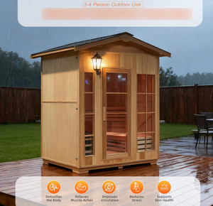 <span class=keywords><strong>Sauna</strong></span> de Madera de Lujo Personalizada para 3-4 Personas, Tradicional Canadiense, de Madera de Hemlock, con Calentamiento Rápido, para Exteriores, para el Hogar - Product Image 2