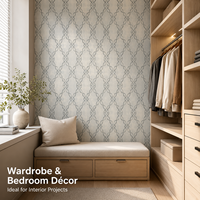 50*300 papier peint auto-adhésif pour revêtement mural de décoration moderne de chambre à coucher pour la maison