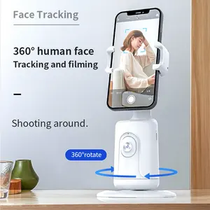 Soporte de teléfono de seguimiento facial automático No requiere aplicación Batería recargable Soporte de cámara de disparo inteligente para transmisión de video Vlog en vivo