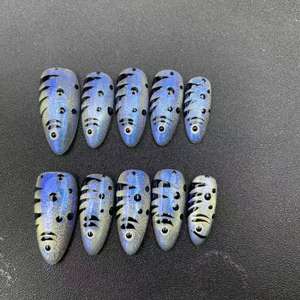 Ongles artificiels de haute qualité Style d'été peint à la main changement de couleur des ongles <span class=keywords><strong>petit</strong></span> poisson peut être réutilisé presse sur les ongles en gros - Product Image 3