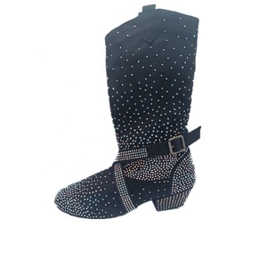 Bottes <span class=keywords><strong>de</strong></span> <span class=keywords><strong>danse</strong></span> <span class=keywords><strong>de</strong></span> luxe personnalisées avec strass en cristal coloré pour femmes, talons scintillants pour salsa, bachata, performance, <span class=keywords><strong>danse</strong></span> <span class=keywords><strong>sociale</strong></span> - Product Image 2